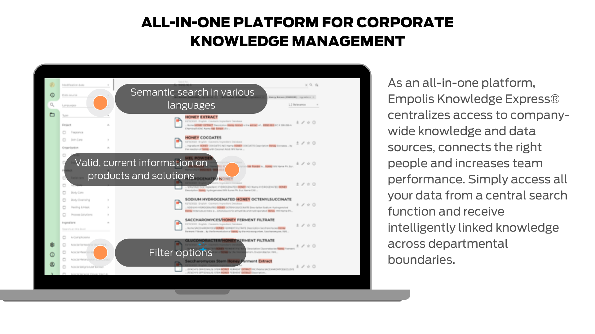 screenshot of Empolis Knowledge Express